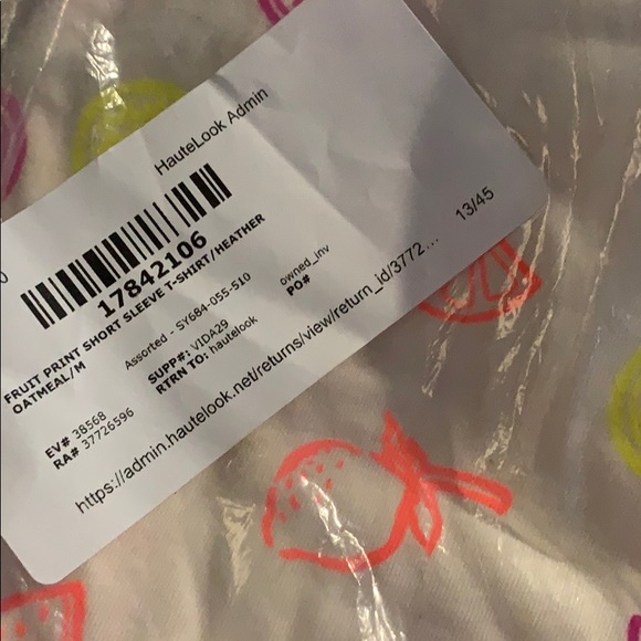 CircleX Heather Oatmeal Fruit Print Neon Shirt - Picture 7 of 9